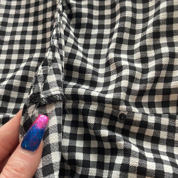 A beautiful new summer dress, checked Black and white. 85 cm long. Size 2 - Picture 4 of 6